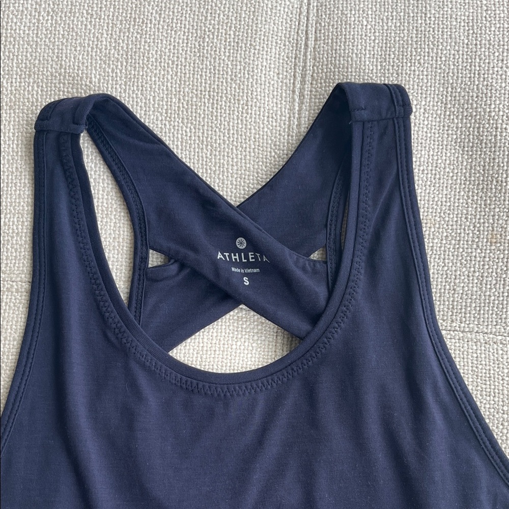 Athleta Navy Racerback Tank Top - Picture 2 of 5